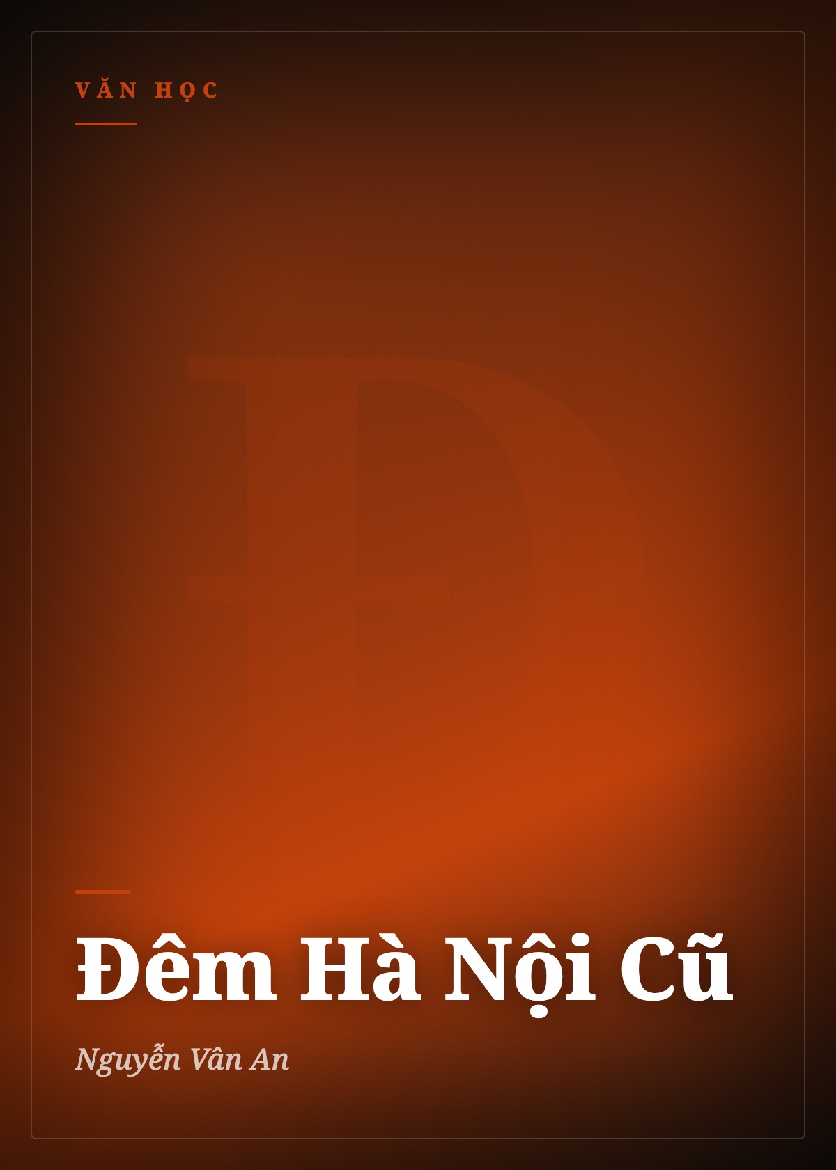 Bìa truyện Đêm Hà Nội Cũ